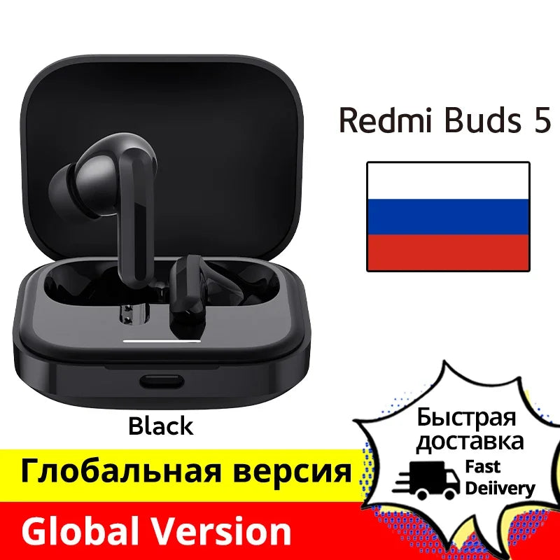 Xiaomi Redmi Buds 5 Global Version AI Noise Reduction for Calls Up to 40 Hours Long Battery Life TWS Earbuds