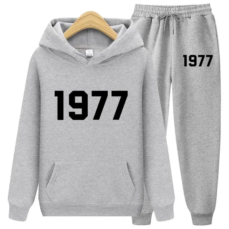 Men Tracksuit Sweat Suits Mens 2 Piece Round Neck +Pants Set Hop Fashion Streetwear Sports Clothing Set