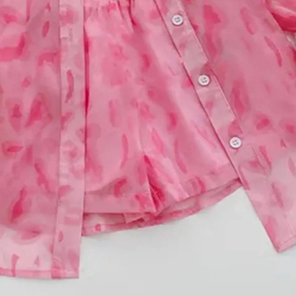 Jacket + Shorts Two-piece Set Children Girls Thin Section Children Clothing Set