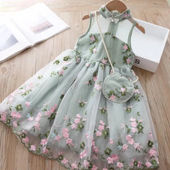 Flower Children Kids Dress Girls Party Summer New Girl Clothing Pricess Birthday Dress Kids Clothes