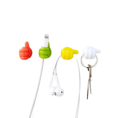 Thumb Mini Cable Organizer Silicone USB Cable Management Clips