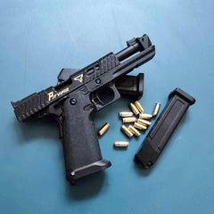 Alloy Empire G34 TTI PIT VIPER Pistol Model 1: 3 Throw Shell Mini Toy Gun Keychain Assemble Disassemble for Adult Kids Gift
