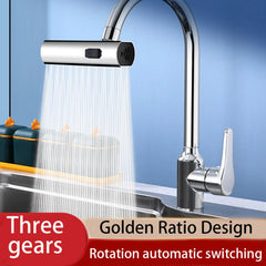 Kitchen Faucet Splash Protector Waterfall Water Outlet Universal Rotary Bubbler Booster Extension  Universal Joint