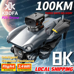 KBDFA P25 Drone 4K 8K HD Camera Aerial Photography Foldable RC Quadcopter Obstacle Avoidance Mini UAV Remote Control Toys