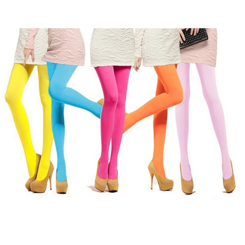 Women's Run Resistant Control Top High Elastic Soft Opaque Pantyhose Tights