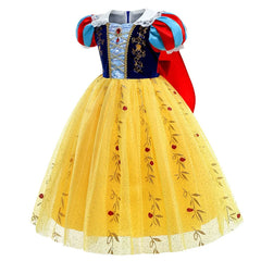 Halloween Costume for Kids Summer Puff Sleeve Princess Skirt