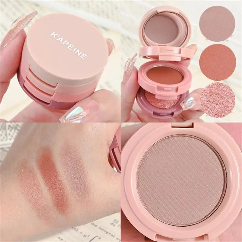 Eyeshadow Highlighter Blush Palette Matte Pearlescent Multifunctional Shimmer Eyes Face Makeup Cosmetics Tool