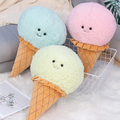 Ice Cream Plush Toy Kawaii Plushie Dessert Food Stuffed Soft Kids Toys Pillow