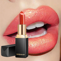 Handaiyan 9 Colors Glitter Matte Velvet Nude Lipstick Shimmer Red Pigments Makeup Long Lasting Waterproof