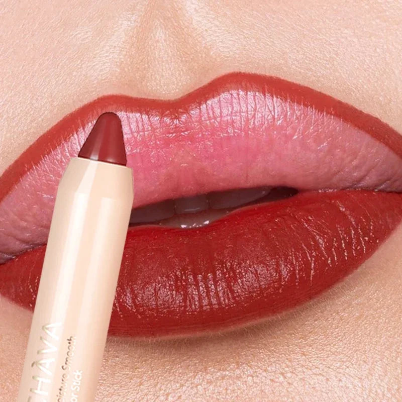 Matte Nude Brown Lipliner Pen Waterproof Lasting Non-stick Cup Plumping Natural Contouring Lipstick