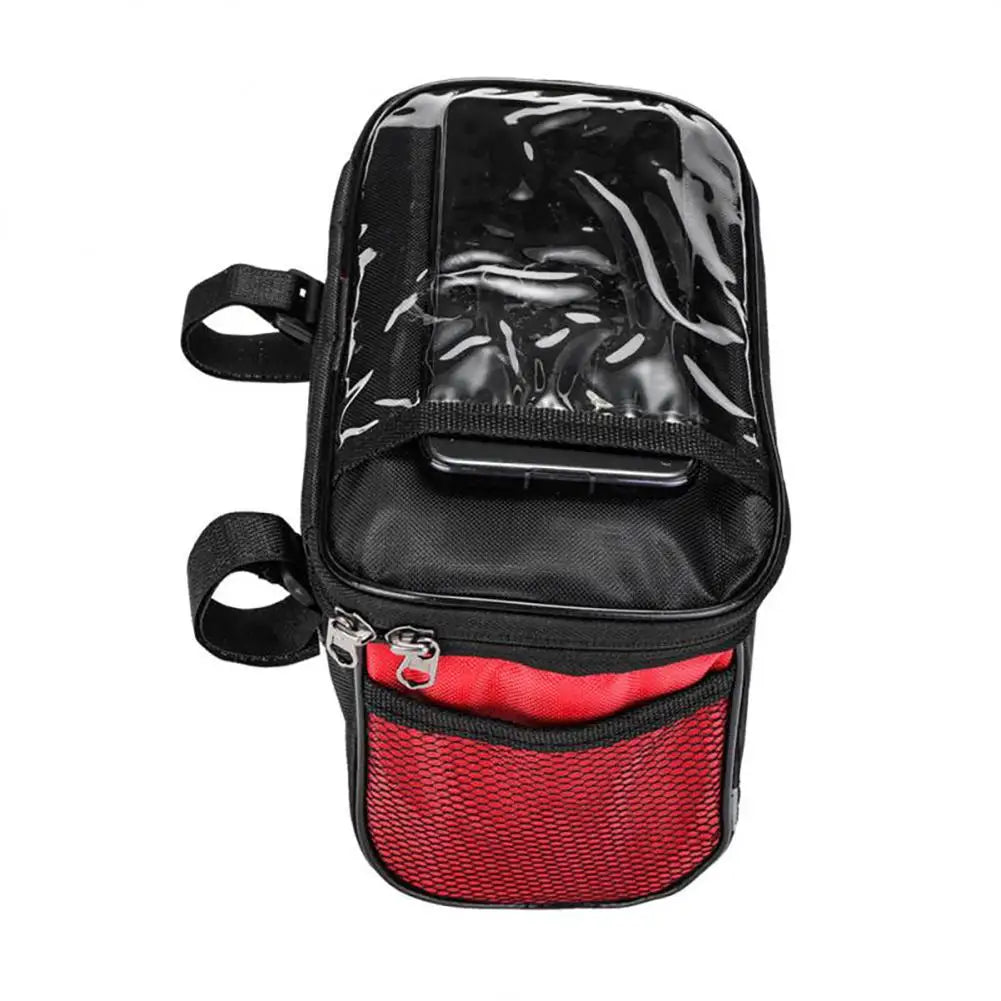 Bike Front Tube Bag Waterproof Reflective Strip Bicycle Handlebar Basket Pack Cycling Front Frame Pannier