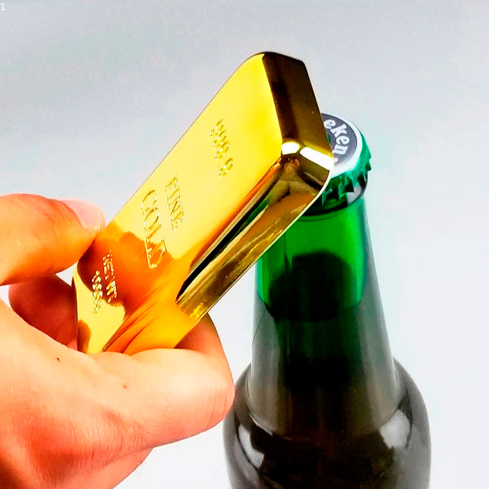 Gold Bar Bottle Opener ABS Metal Magnet Bullion Beer Openers Handheld Gold Bar