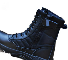 Military Tactical Boots Men Breathable Canvas Lace Up Safety Casual Shoes