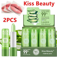 1/2Pcs Spring Aloe Vera Moisturizing Lipstick