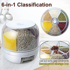 Kitchen Rotation 6kg Plastic Pet Rice Grain Dispenser Food Container