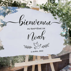 Custom Name French Baptême Party Wall Sticker