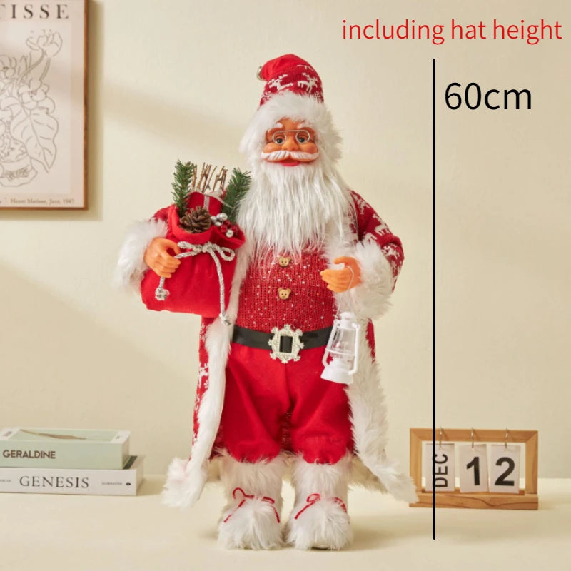 Santa Claus Doll Christmas Doll Desktop Santa Claus Figure Santa Figurine Ornament 2023 Xmas Decor Home Christmas