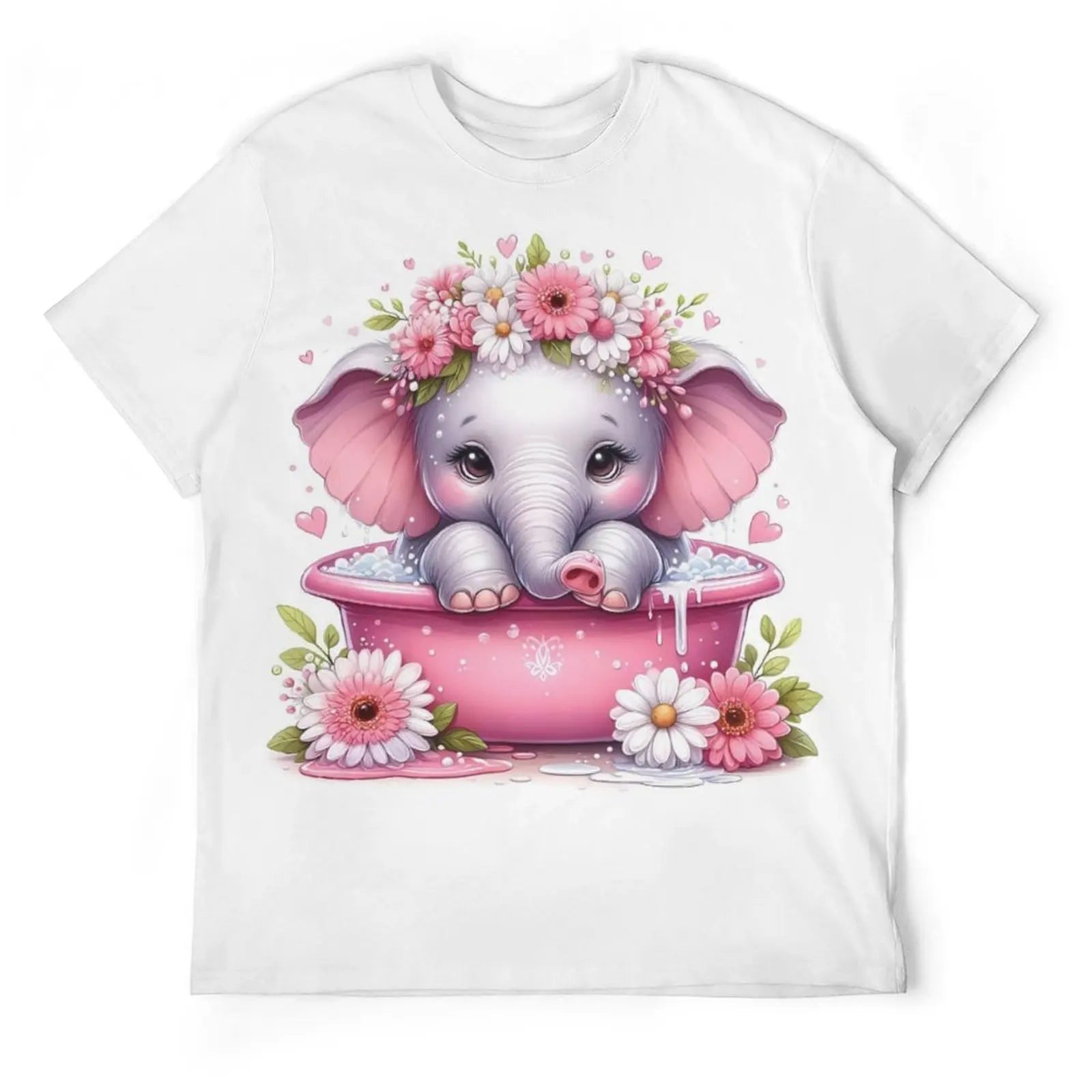 Colorful Indian Elephant Spring Color Festival Gift T-Shirt Festival Wear Clothes Men Clothing Graphic T Shirts Camisetas