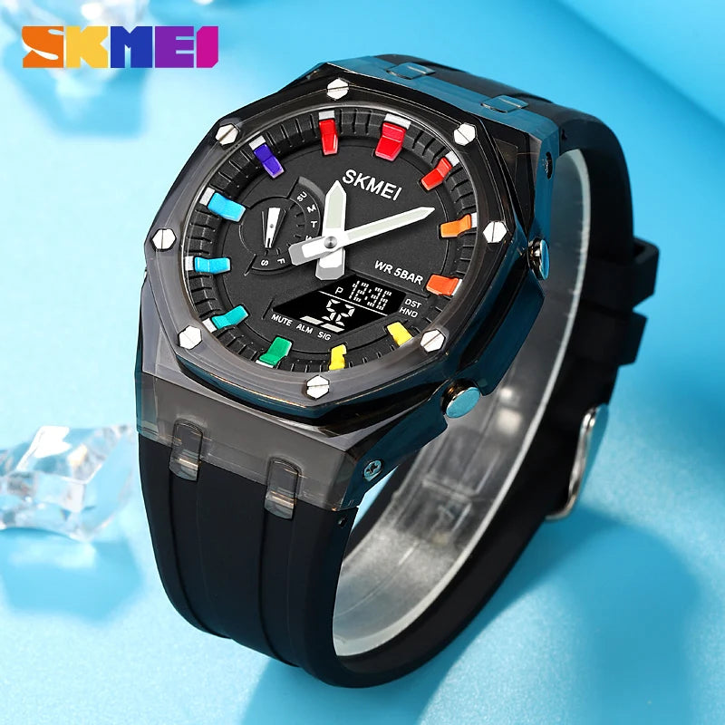 Watch for Men LED Display Sport Waterproof Shockproof Mens Quartz Wristwatches