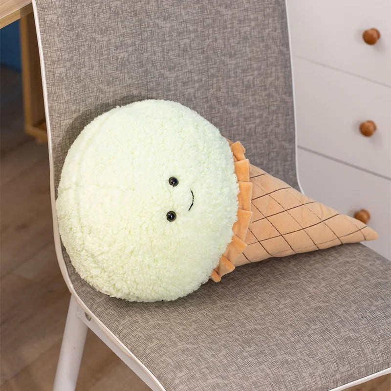 Ice Cream Plush Toy Kawaii Plushie Dessert Food Stuffed Soft Kids Toys Pillow