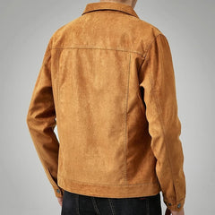 men's suede casual all match jacket new spring and autumn Men's Fashion  Jacket