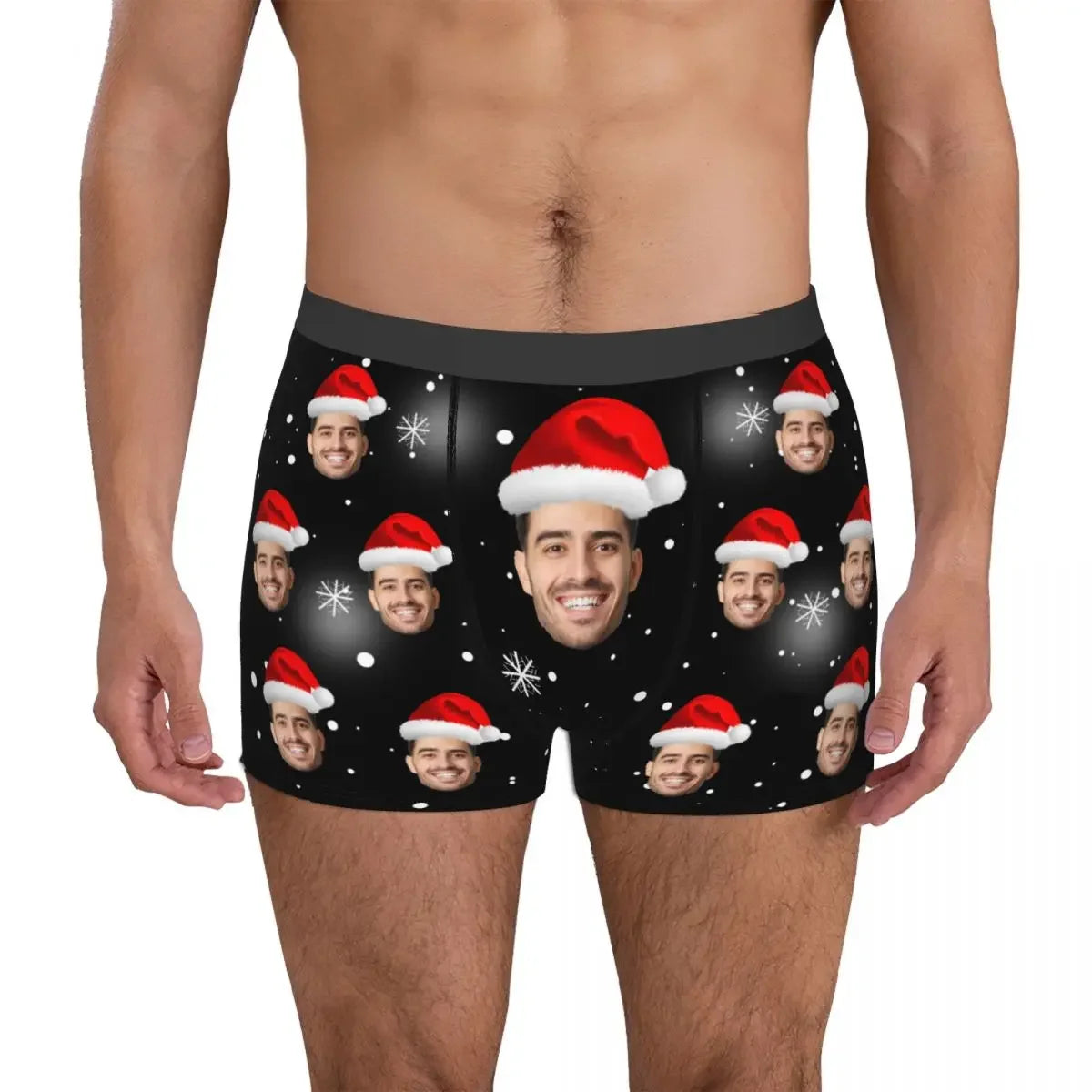 Men Gift Custom Face Boxers Christmas Gift Personalized Photo Underwear Design Birthday Boxer Briefs