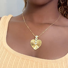 Fashionable Heart-Shaped Diamond Jewellery Necklace