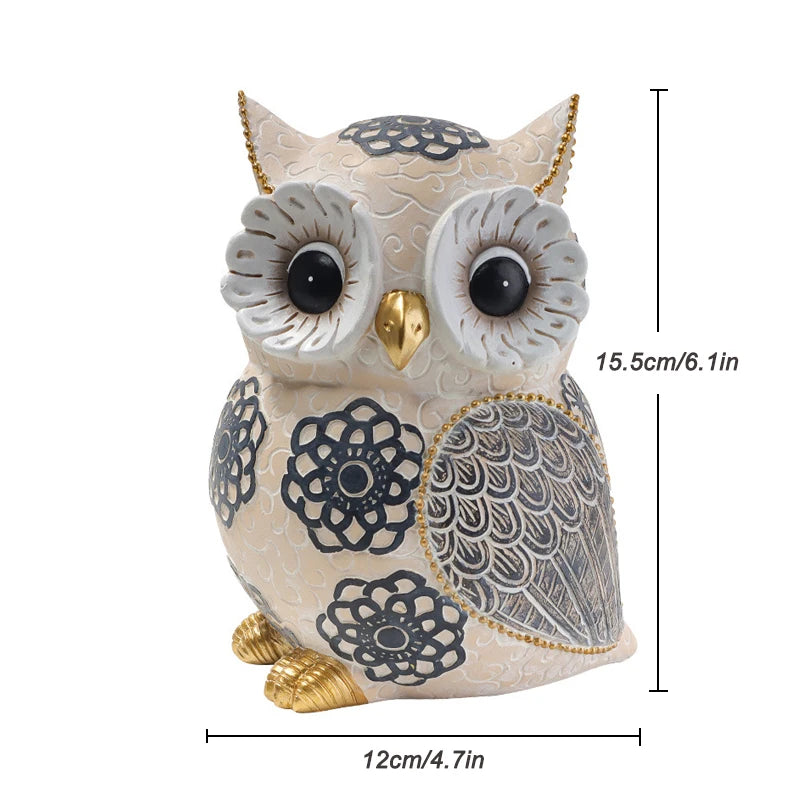 Owl Statue For Home Decor Resin Owl Figurines For Home