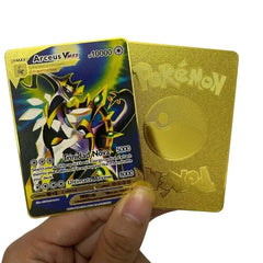 10000 point arceus vmax pokemon metal cards DIY card pikachu charizard golden limited edition kids gift game collection cards