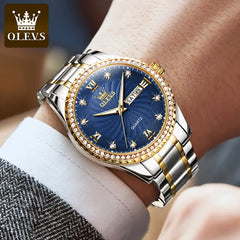 OLEVS Quartz Stainless Steel Strap Men Wristwatches