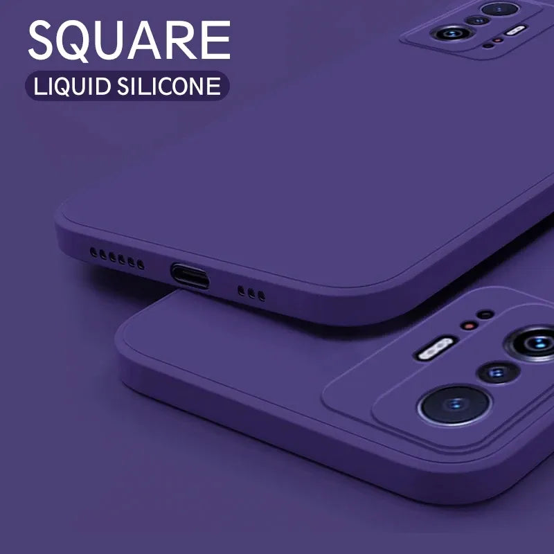 Square Liquid Silicone Phone Cases