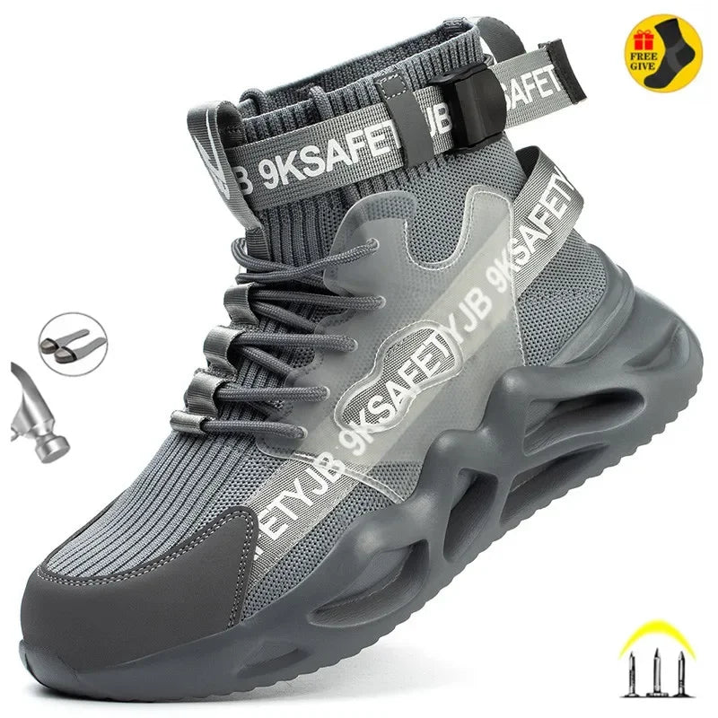 New Fashion Man Safety Shoes Puncture-Proof Work Sneakers