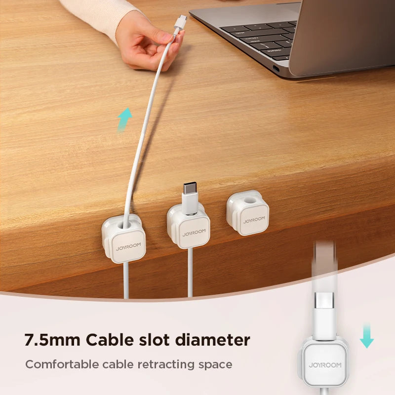 Magnetic Cable Clip Cord Holder Adhesive Wire Holder Keeper Organizer for Home Office Under Desk Cable Management