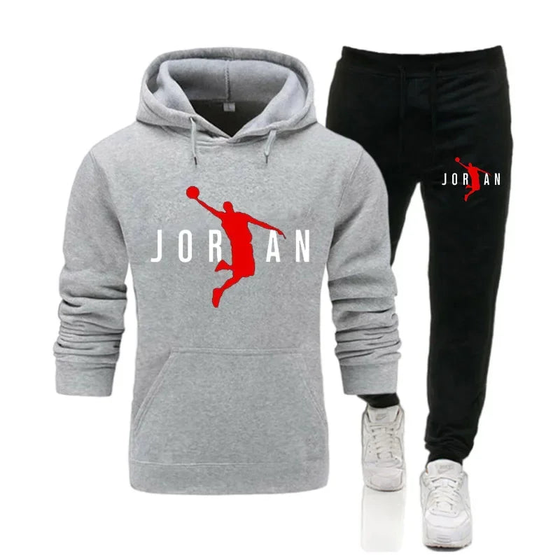 Winter Men's Tracksuit Hoodie Pants 2Pcs Sets Suit Leisure Sweatshirts Sweatpants Fashion Trends Brand Clothing