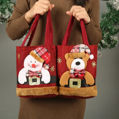 Christmas Tote Bag Snowman Bear Candy Bag