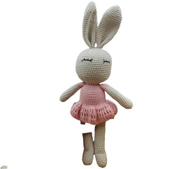 Baby Crochet Stuffed Bunny Toys Soft Cotton Knitted Plush Rabbit Doll