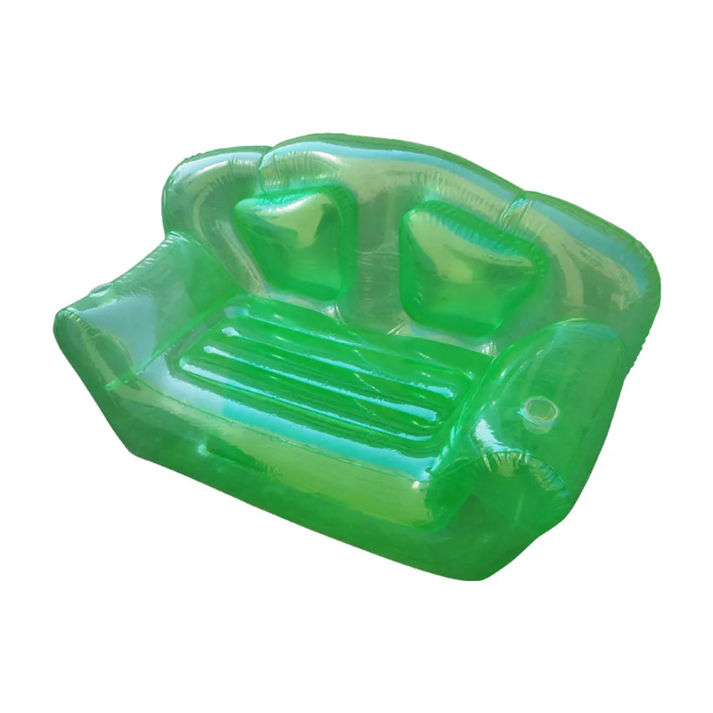 Two People Transparent Inflatable Sofa Chair Party Living Room Swimming Pool Sofa PVC Inflatable Furniture Outdoor