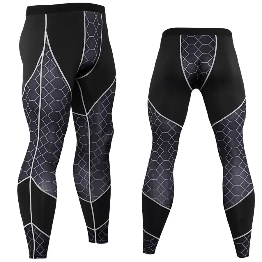 Men's Winter Thermal Underwear Set Gym Clothing Running Man Long Johns Compression tights Suit Gym Man Sport Pants S-XXXXL