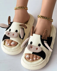 Slippers Women's Cartoon Cow-Shaped Four Seasons Casual Slippers