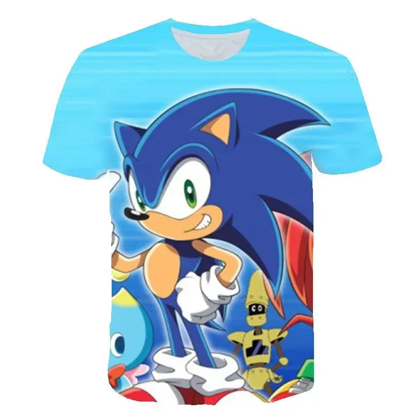 T-shirtChildren's Clothes Sonic 3D for Kids Boys and Girls Cartoon Printing Animation Cosplay Clothing Accessories