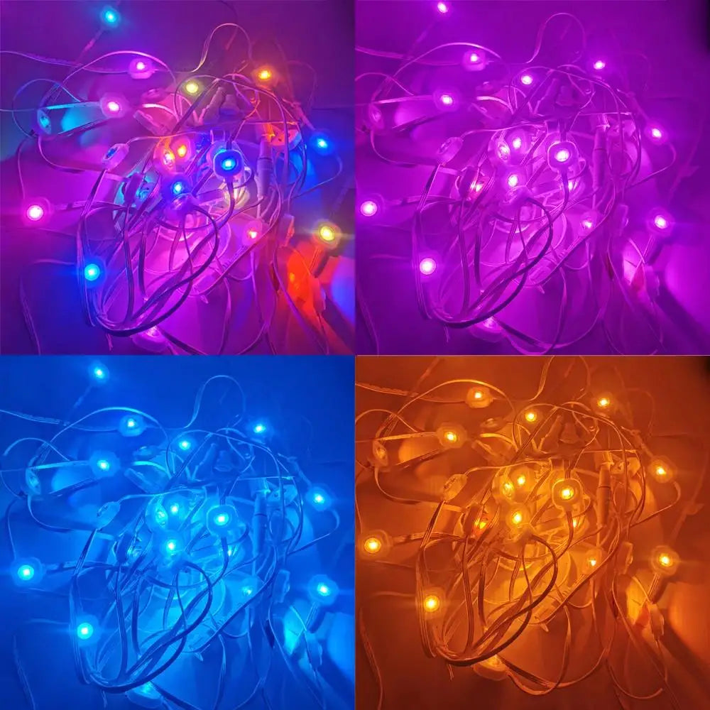 30M Outdoor Eaves LED Light String APP Bluetooth RGB Light Strip Waterproof DIY Scene Color Full House Party Wedding Lighting