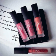 Lipstick Set Matte Lip Gloss Waterproof Lip Glaze Tint Non-stick Non-Fading Lips Huda Lip Makeup