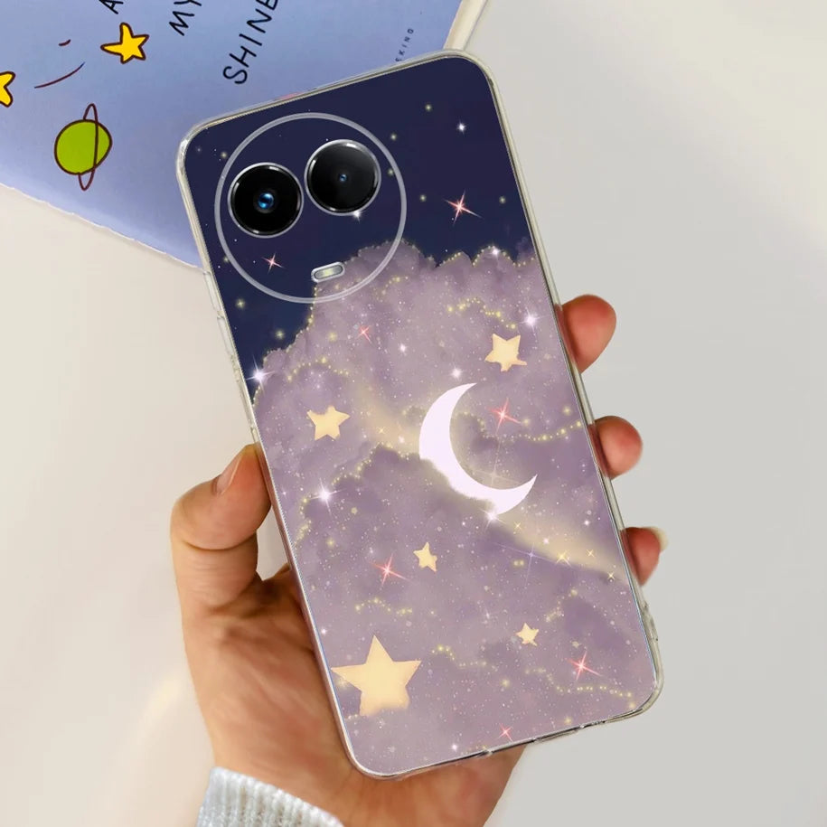 For Realme 11X Case RMX3785 Luxury Marble Butterfly Cover