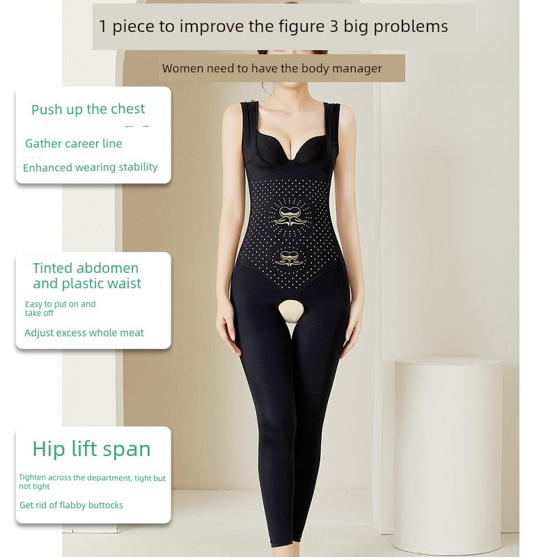 One-Piece Corset Sleeveless Pants Waist Slimming and Belly Contracting Shaping and Hip Lifting Waist Shaping Corset Women