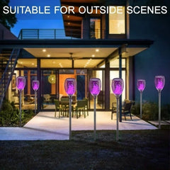 Solar Flame Torch Light Flickering Light Waterproof Garden Decoration Outdoor Lawn Path Yard Patio Floor Lamp