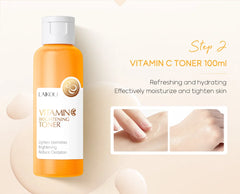 Vitamin C Skin Care Sets Face Cream Facial Cleanser Essence Toner Eye Cream Moisturizing Face Care