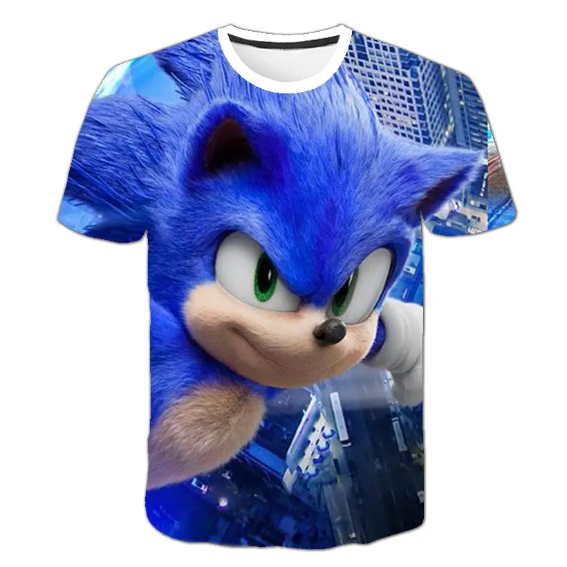 Boys Sonic T-Shirt Kids TShirts Baby Boys Casual Short Sleeves Print T-shirt For Boy Summer Children Tee Shirts Tops