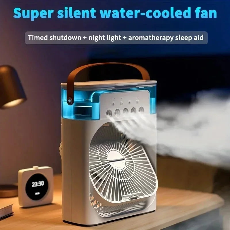 Air Conditioner Air Cooler Water Cooling Spray Fan USB Desktop Humidification Fan Mini Air Cooling Fan