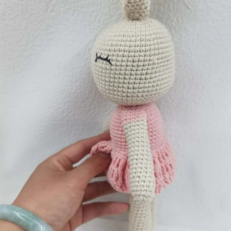 Baby Crochet Stuffed Bunny Toys Soft Cotton Knitted Plush Rabbit Doll