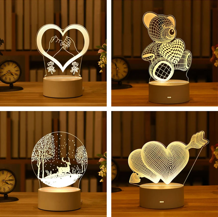 Valentines Day Gift 3D Love Lamp